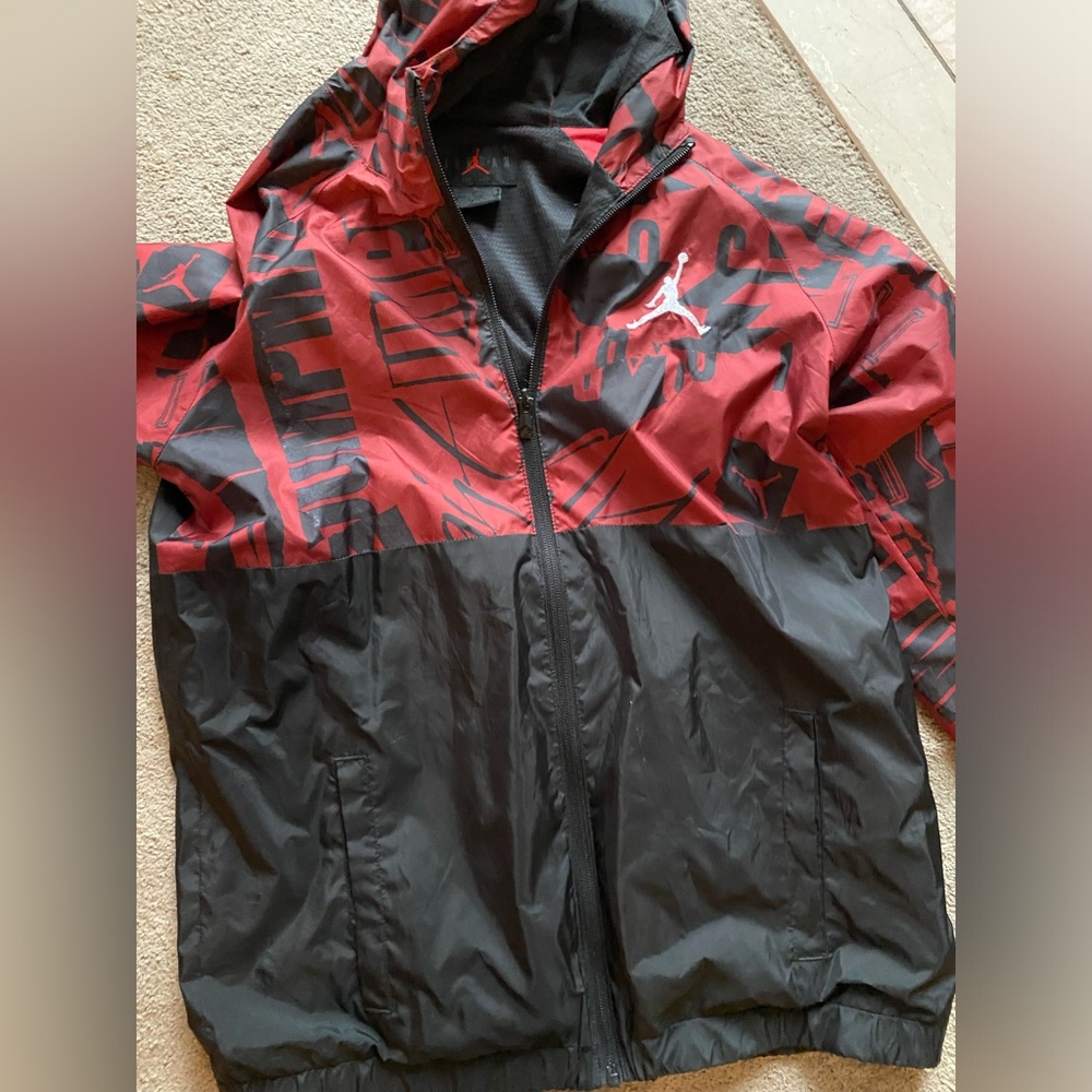 Jordan Red and Black Sporty Windbreaker